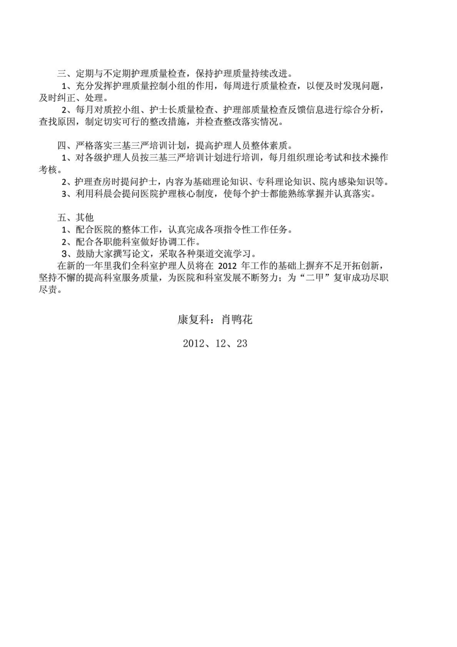 康复科护理工作计划.doc_第2页