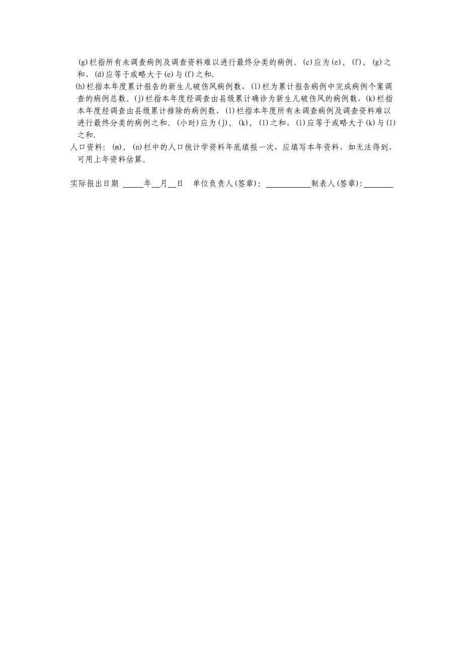 每月新生儿破伤风疑似病例统计报表(表341).doc_第2页