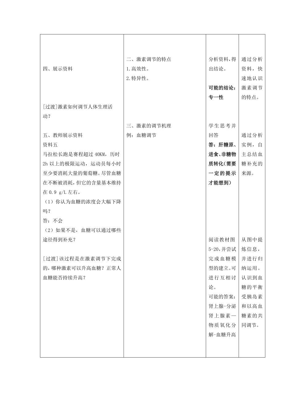 “内分泌系统中信息的传递和调节”的教学设计.doc_第3页