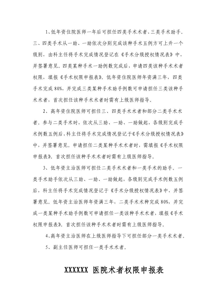 医院手术分级管理定期能力评价与再授权制度1.doc_第2页