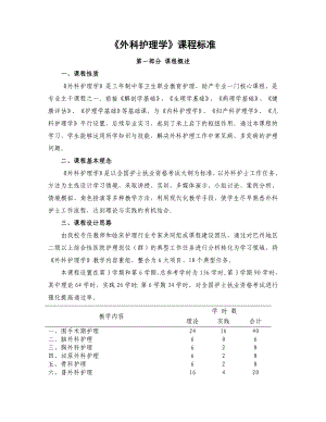 《外科护理学》课程标准.doc