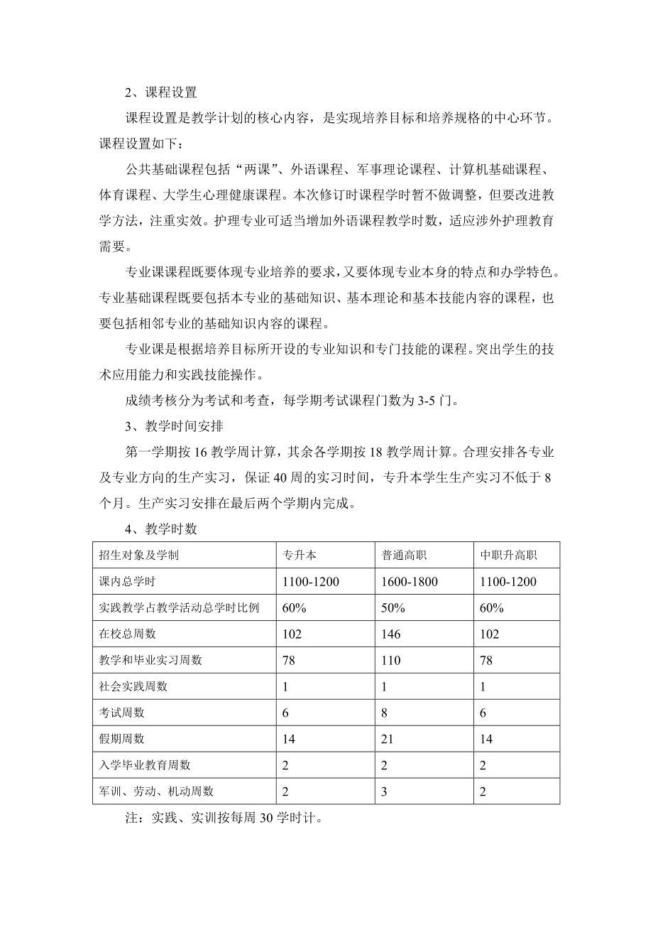 关于修订高职各专业教学计划的通知 各二级学院、系： 依据教育部《关于.doc_第3页