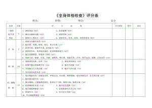 医院《全身体格检查》评分表.doc