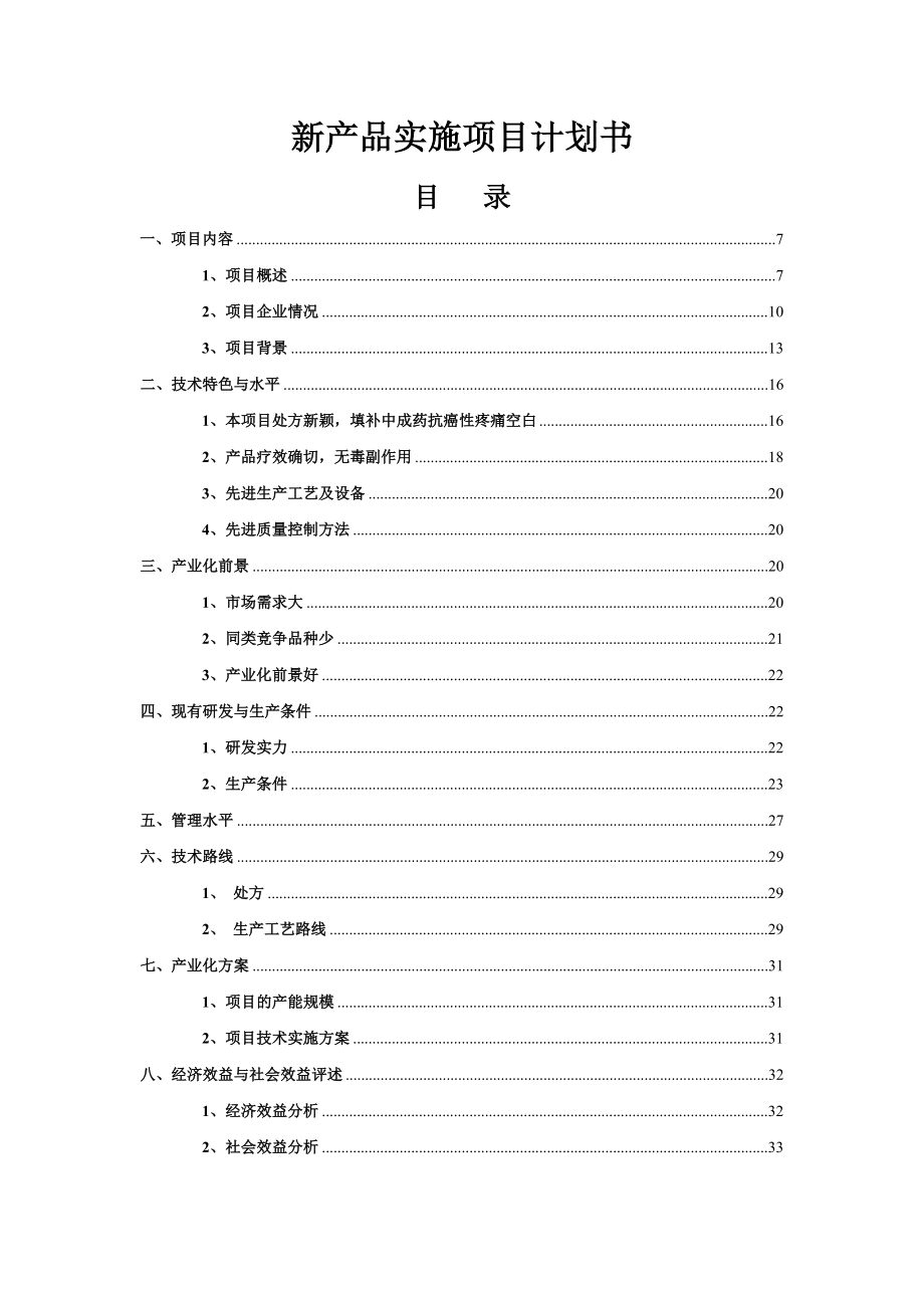 新产品实施项目计划书.doc_第1页