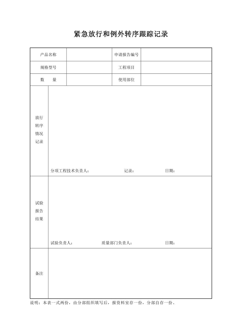 紧急放行和例外转序跟踪记录.doc_第1页