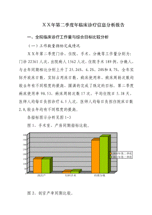 医院第二季度临床诊疗信息分析报告1.doc