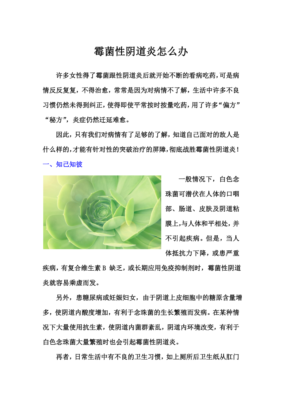 霉菌性阴道炎怎么办.doc_第1页