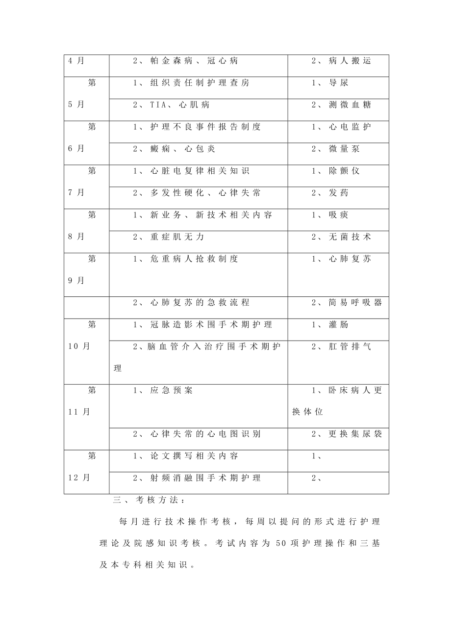 护士培训计划（三甲医院精华版） .doc_第2页