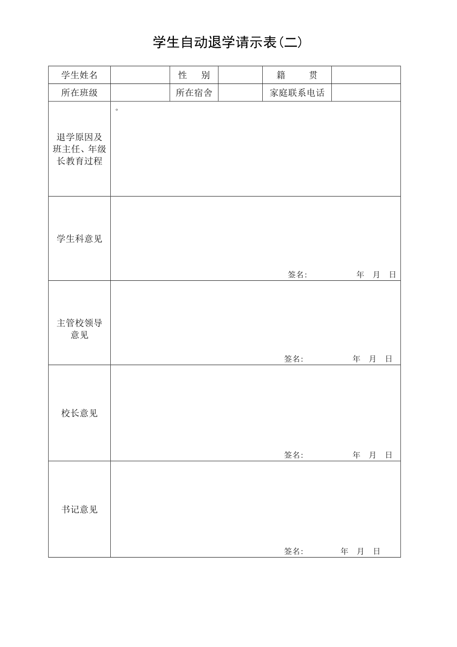 学生自动退学申请表.doc_第2页