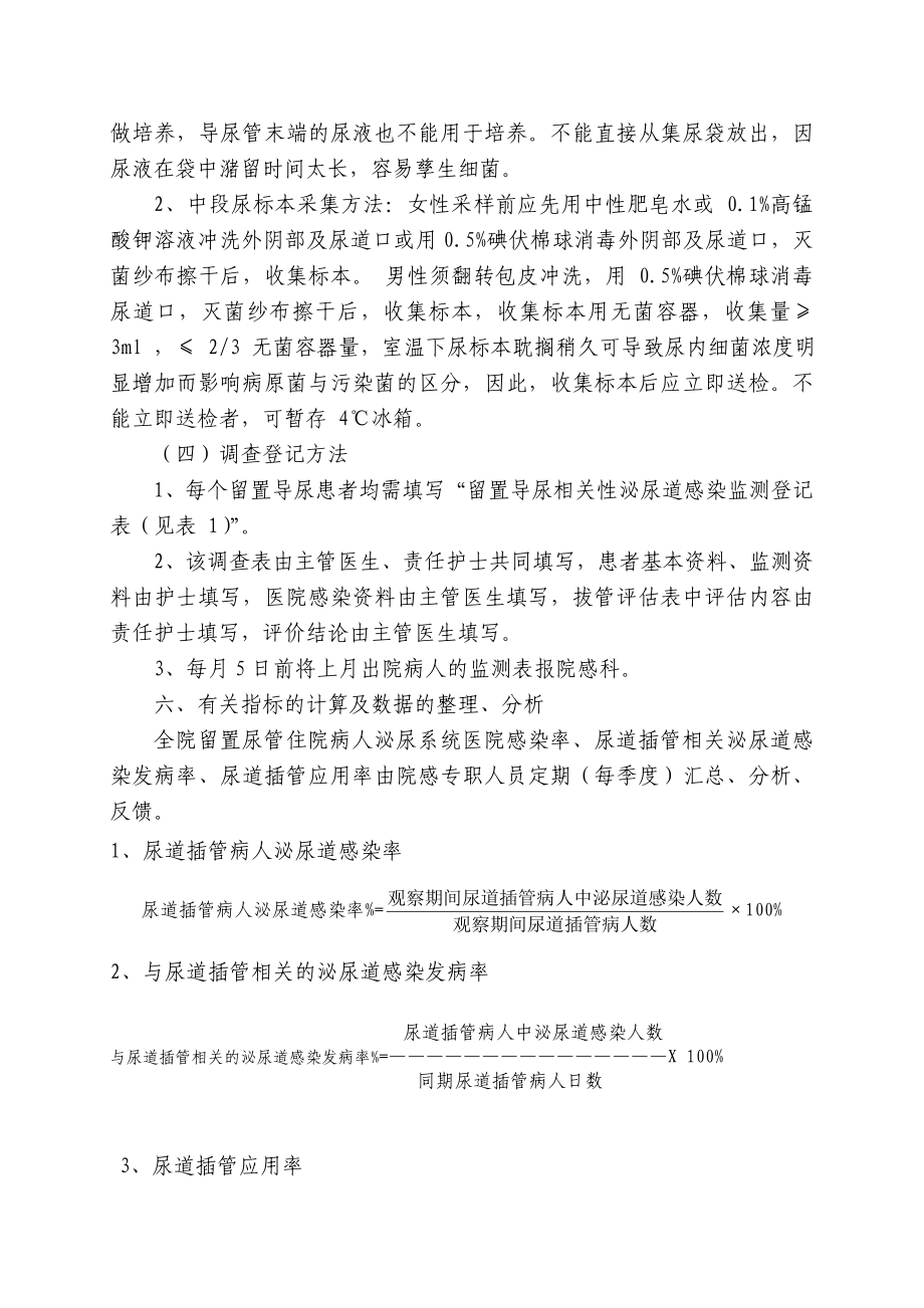 医院住院患者留置尿管目标性监测方案.doc_第3页