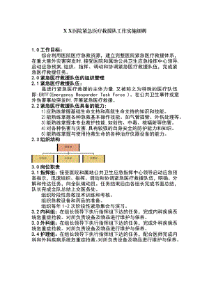 医院紧急医疗救援队工作实施细则.doc