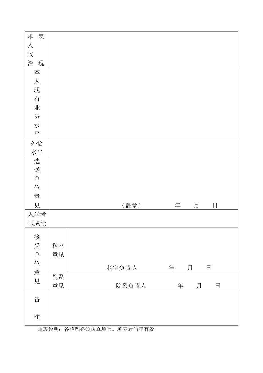 四川大学华西医院进修申请表060327.doc_第2页