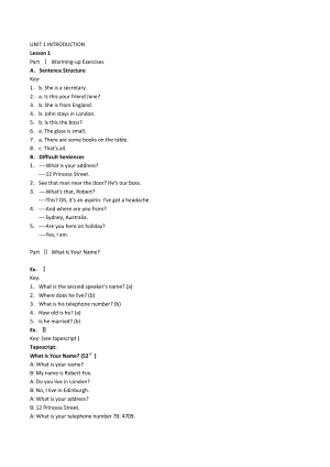 英语听力入门Unit1 Introduction.doc