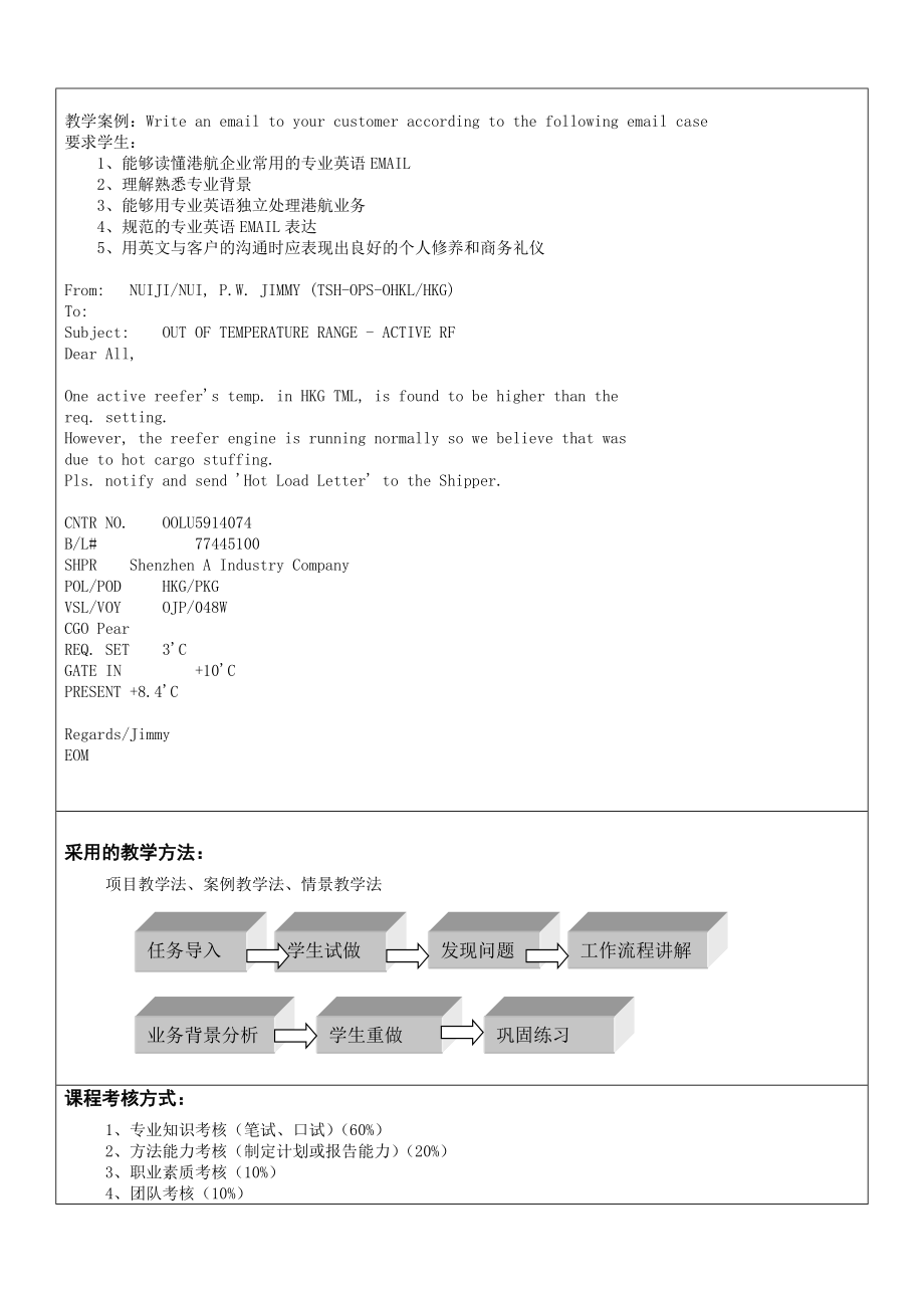 633学习领域课程――《港航实用英语》课程设计总体方案.doc_第3页