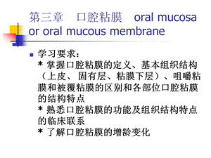 口腔组织病理学ppt课件第二章口腔黏膜.ppt