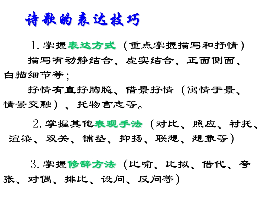 古代诗歌常见表达技巧的鉴赏课件.ppt_第1页