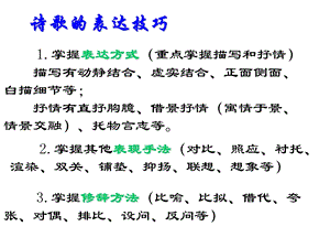 古代诗歌常见表达技巧的鉴赏课件.ppt