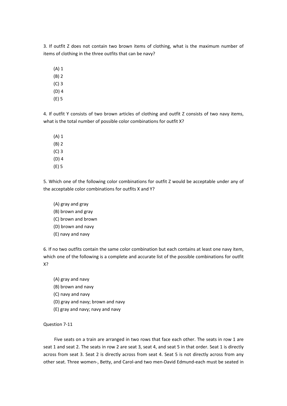 LSAT考试全真试题一 含答案（3部分） .doc_第2页