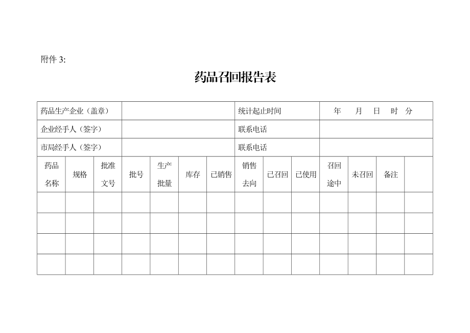 药品召回报告表.doc_第1页