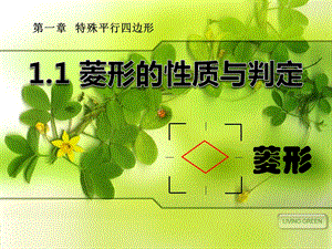 北师大版九年级数学上册《菱形的性质与判定》课件(6篇).pptx