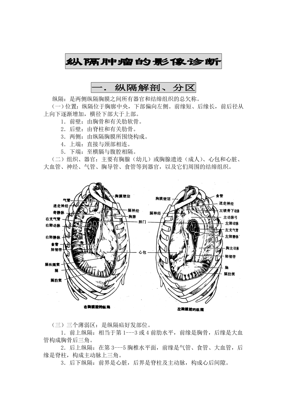 医院纵隔肿瘤的影像诊断.doc_第1页