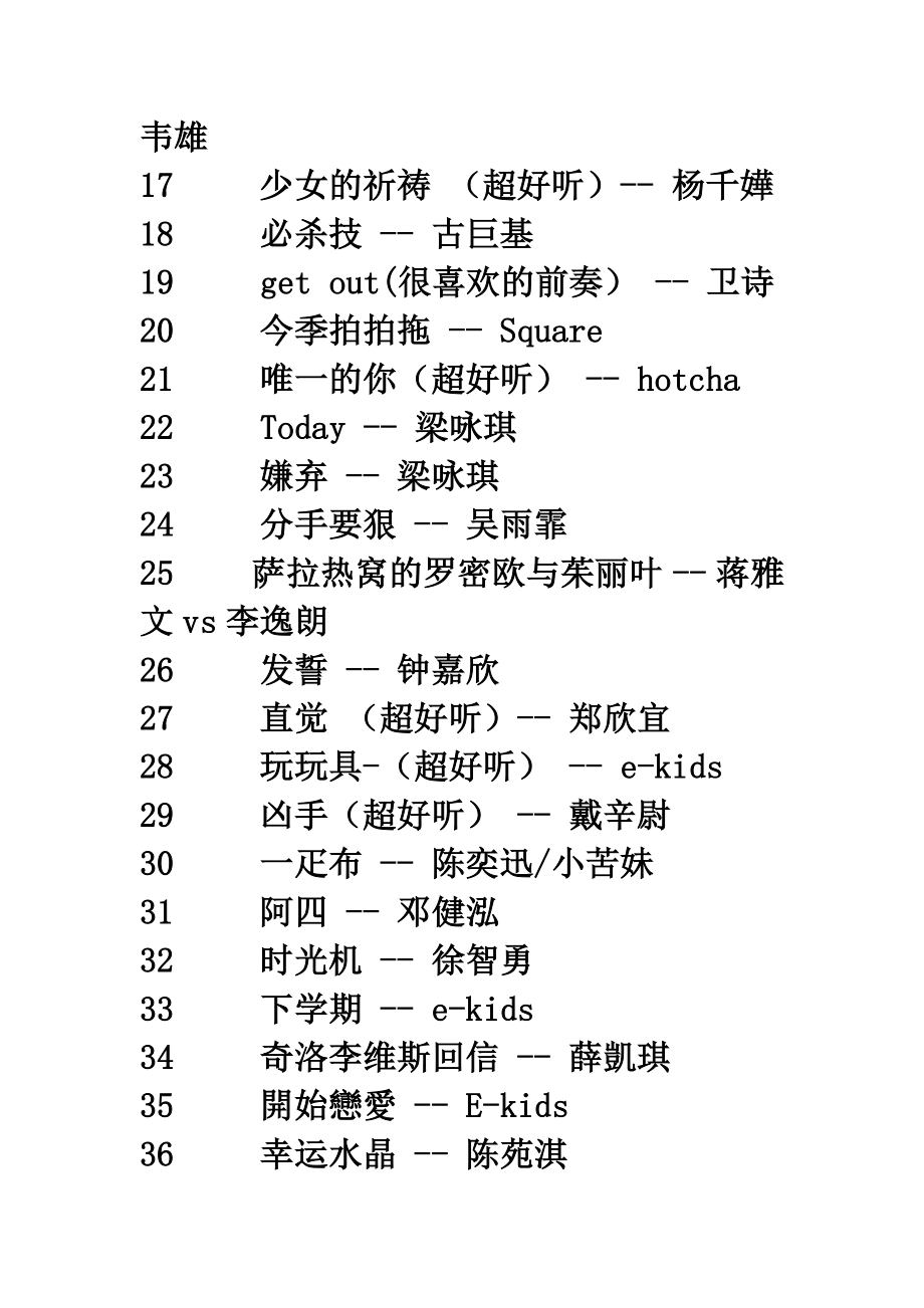 320首不错的粤语歌大家可以听听.doc_第2页