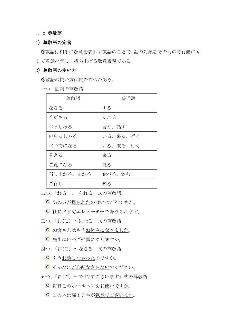 中国人の日本語学習者に見られる敬語の誤用について敬语日语专业毕业论文.doc_第2页