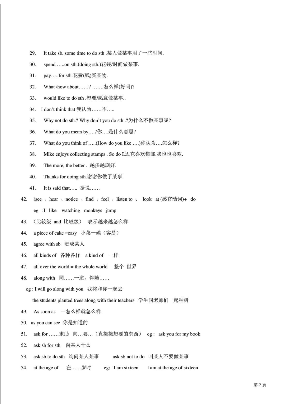 人教版中考英语重点句型、短语大盘点01.doc_第2页