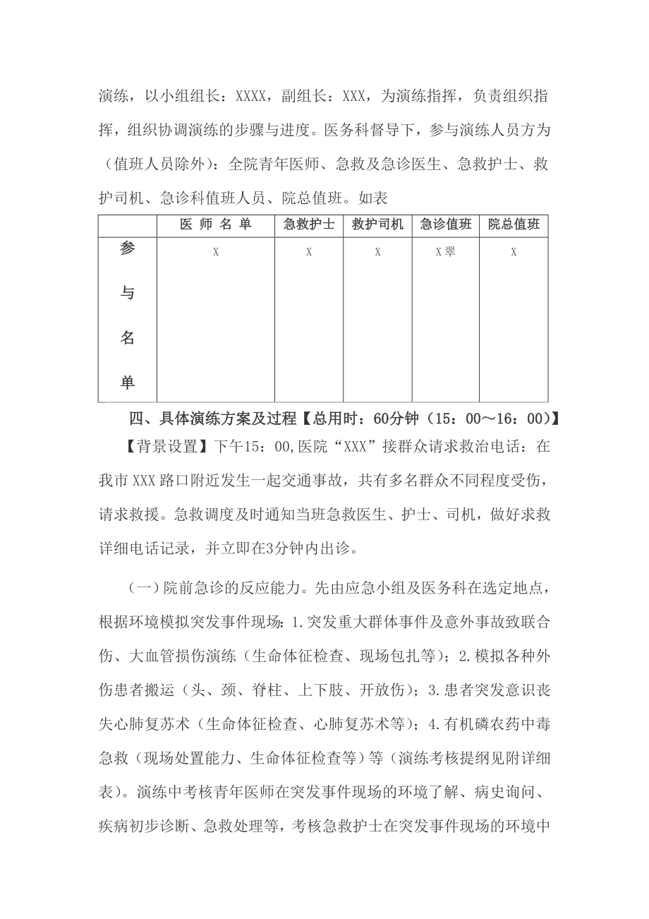 医院急救中心急救演练方案.doc_第2页