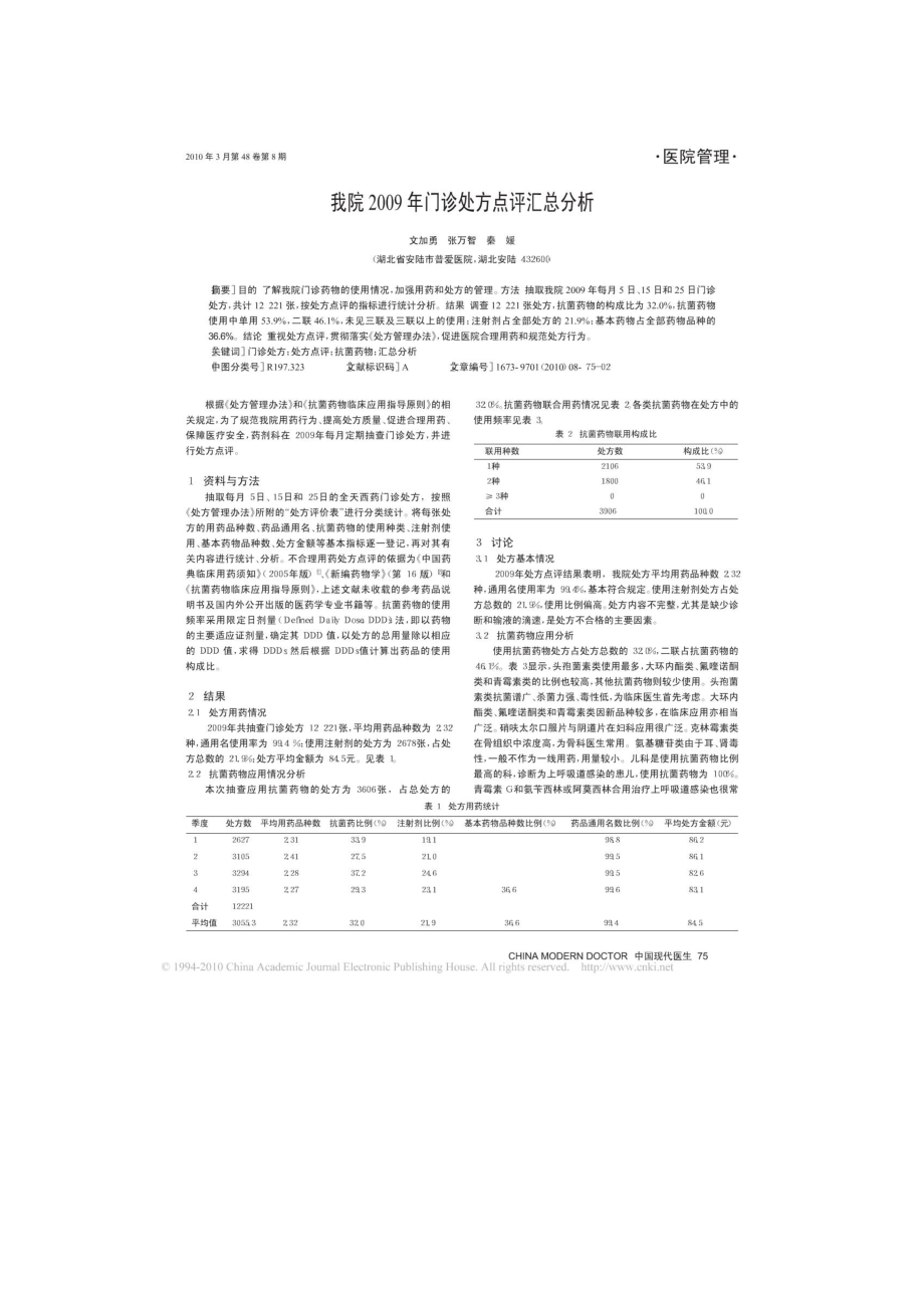 我院门诊处方点评汇总分析.doc_第1页