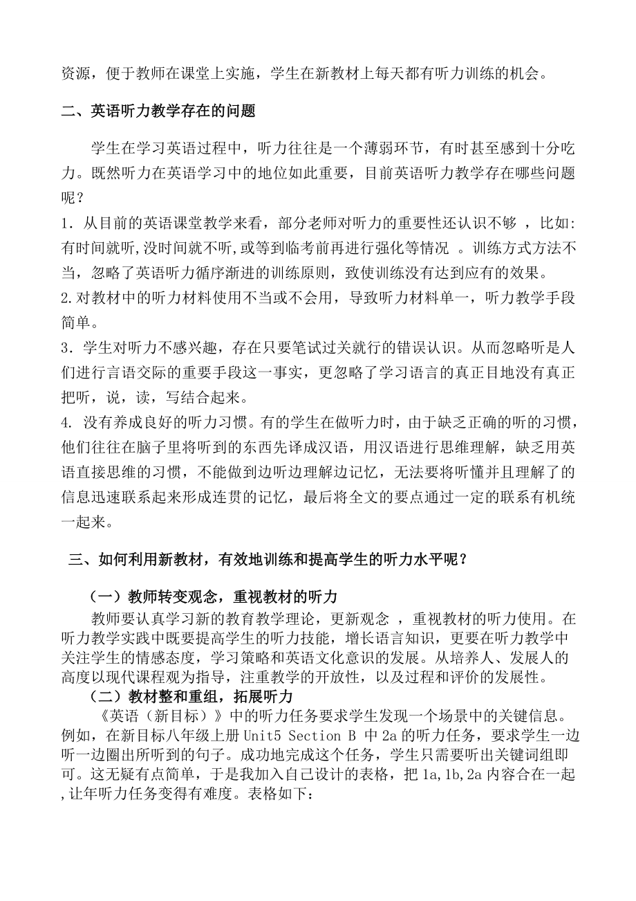 初中英语教学论文《巧用新教材提高学生听力》.doc_第2页