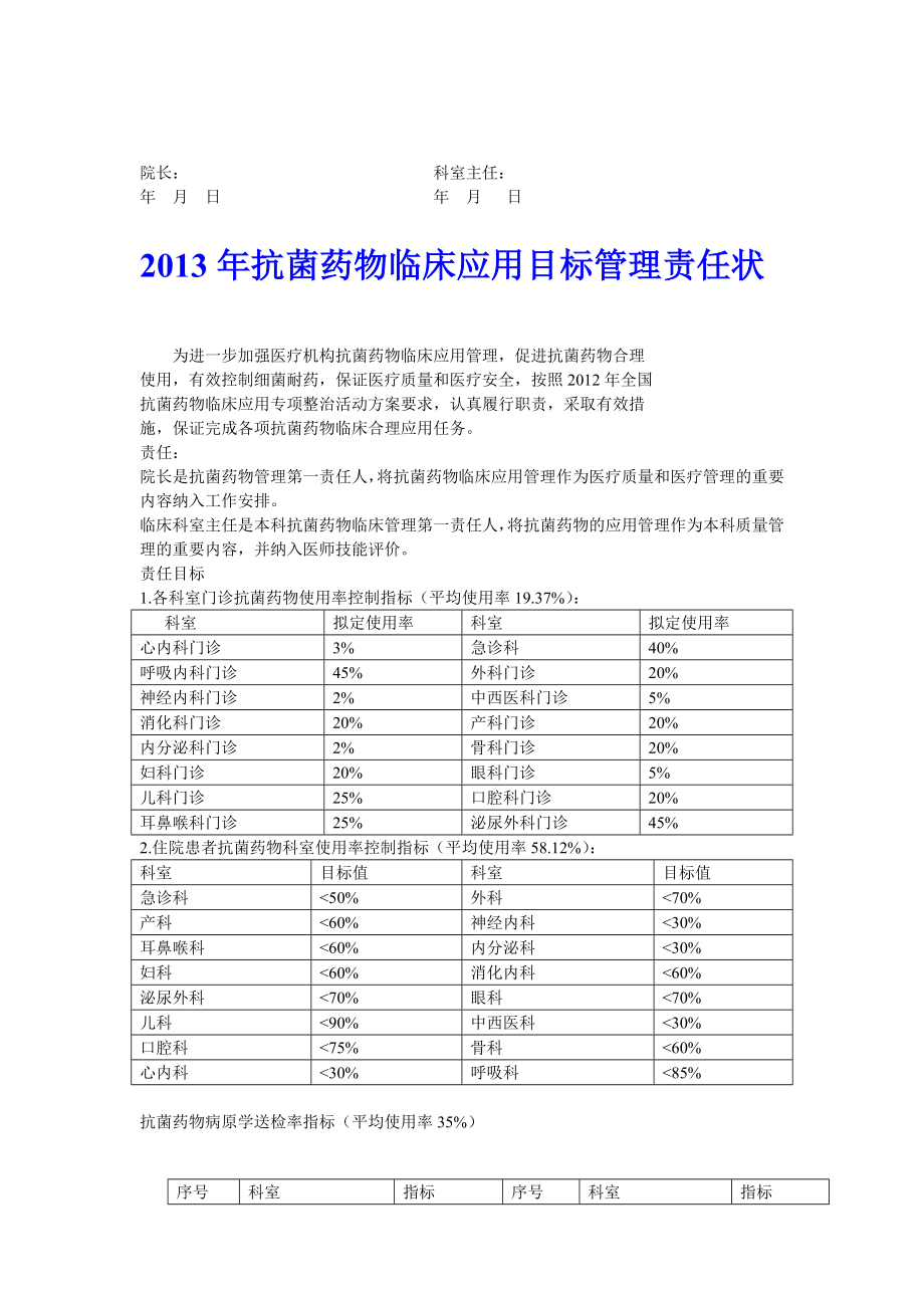 医院各科室抗菌药物合理应用责任书【精编合集】5.doc_第2页