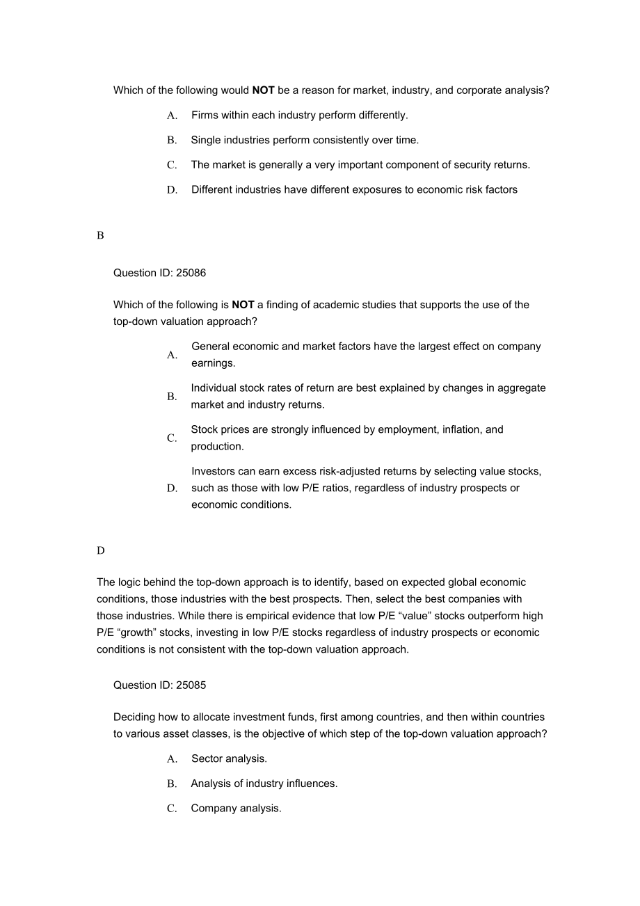 CFA历考题以及相关资料 Quiz 13.doc_第2页