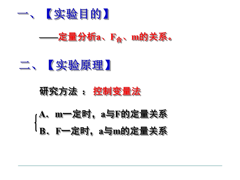 验证牛顿第二定律实验课件.ppt_第1页