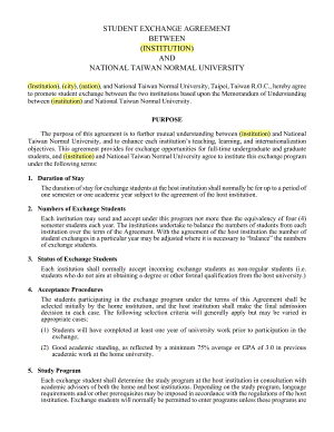 STUDENT EXCHANGE AGREEMENT：学生交流协议.doc