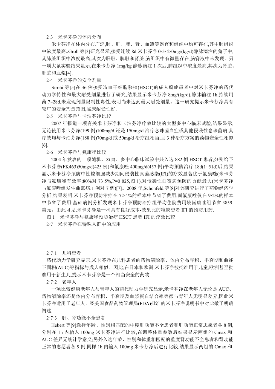 药学论文米卡芬净在侵袭性真菌感染中的临床应用.doc_第2页