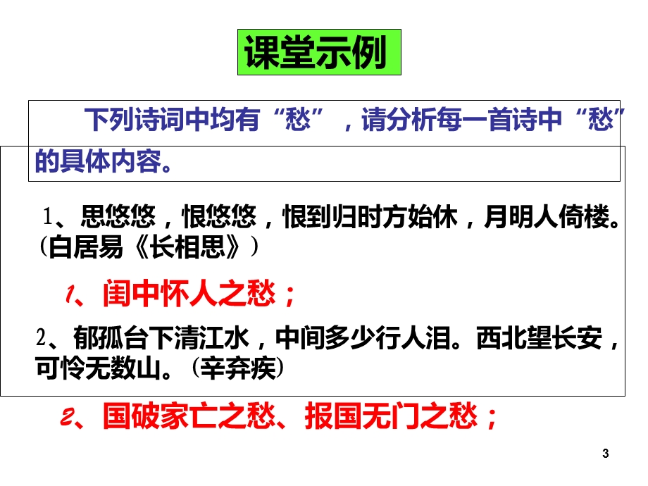 古代诗歌鉴赏――评价诗歌的思想内容和作者的观点态度模板课件.ppt_第3页