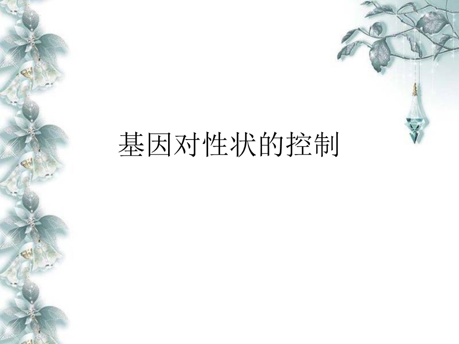 基因对性状的控制 课件.ppt_第1页