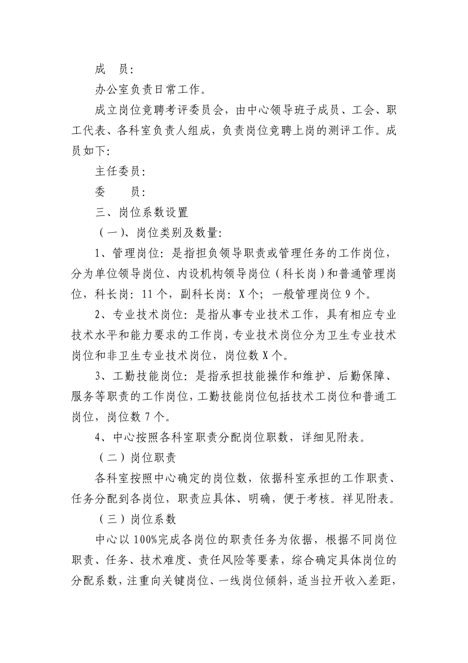 疾病预防控制中心岗位系数设置及竞聘方案.doc_第2页