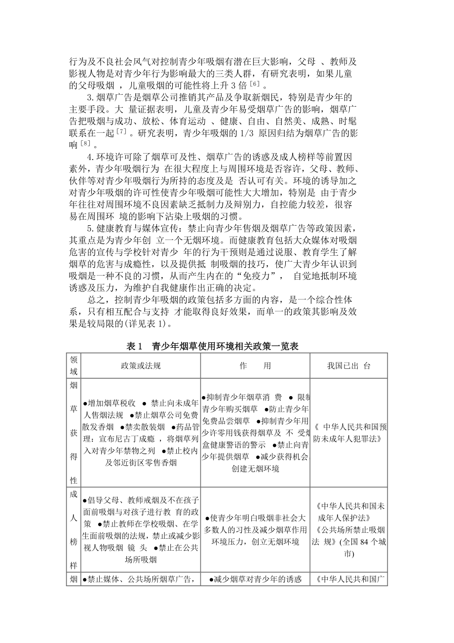 中国青少吸烟相关政策因素分析.doc_第2页