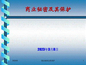 商业秘密及其保护课件.ppt