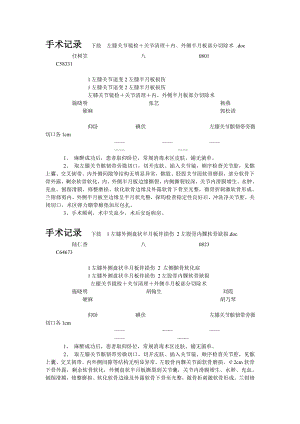 骨科 下肢手术记录 汇总.doc