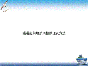 隧道超前地质预报原理及方法实用课件.ppt