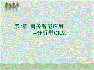 商务智能应用分析型CRM课件.ppt