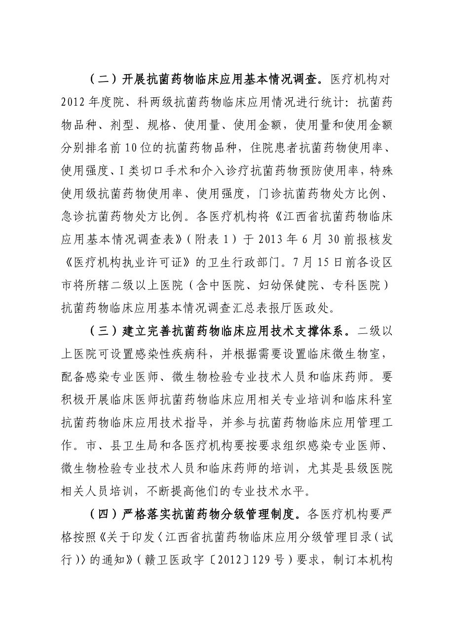 江西省抗菌药物临床应用专项整治活动方案.doc_第3页