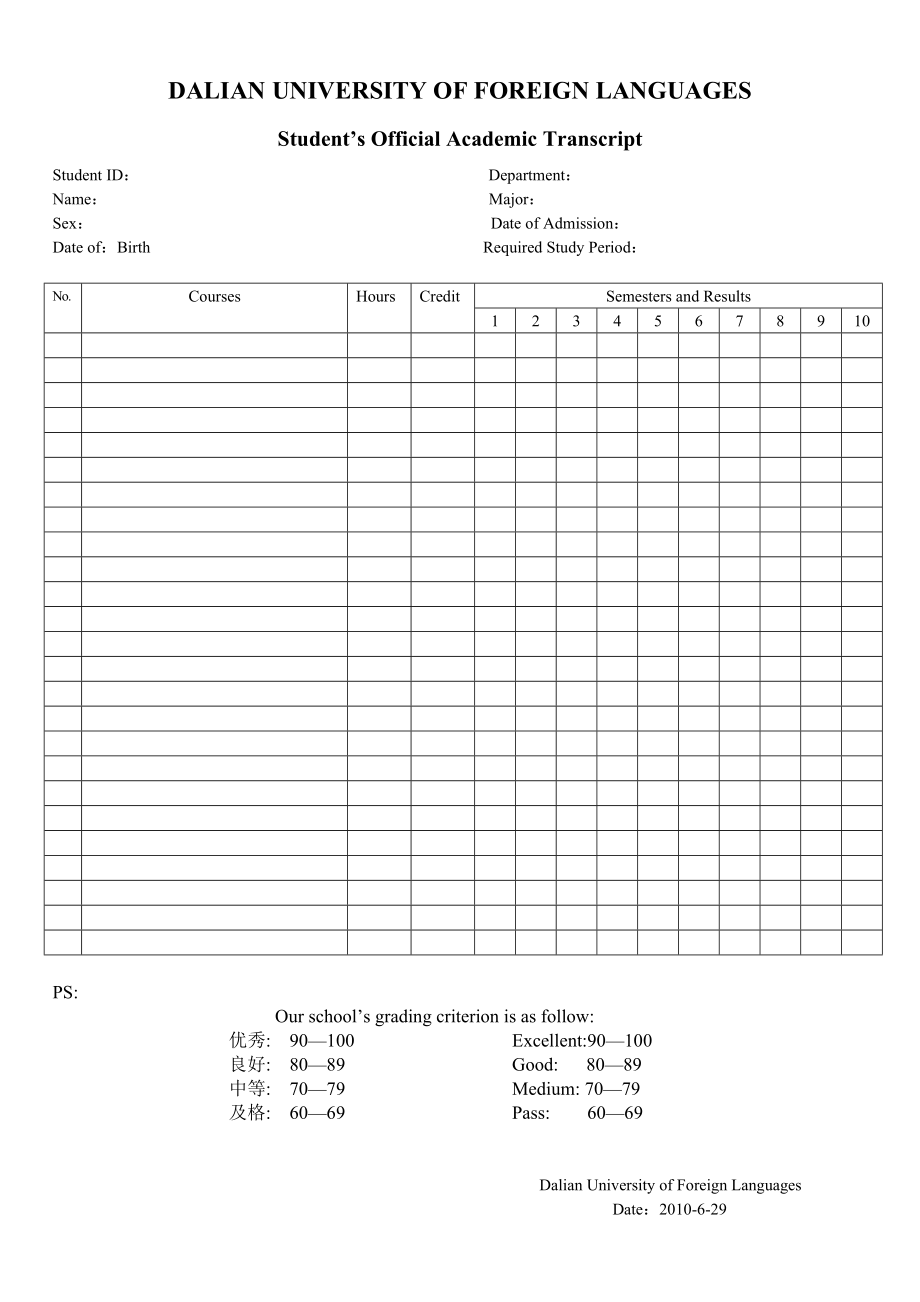 英文成绩单模板.doc_第3页