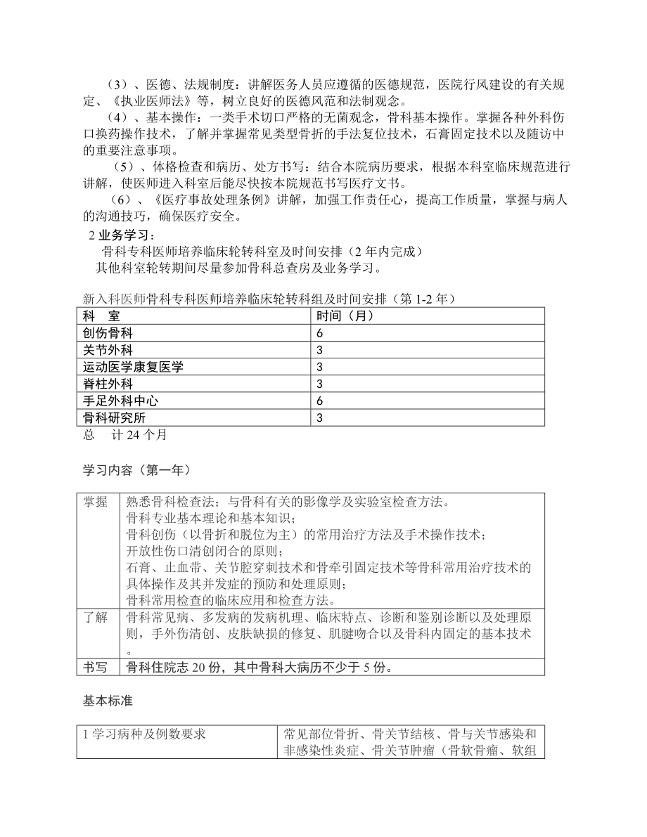 骨科专科医师培训计划 2.doc_第2页