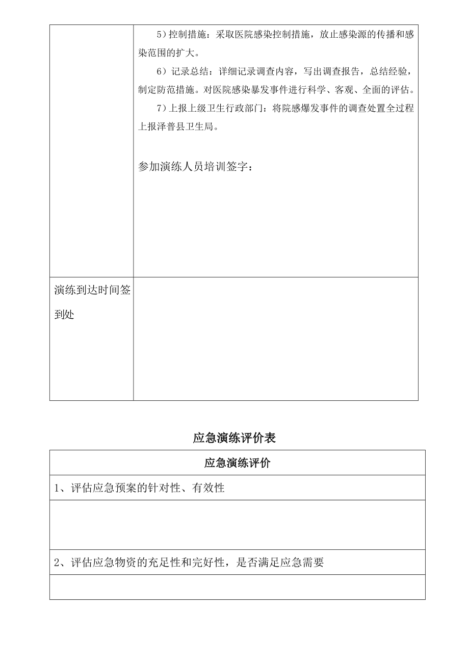 医院感染暴发急演练记录建.doc_第3页