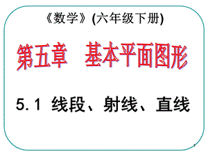 鲁教版六年级数学(五四学制)下册51线段射线直线课件.ppt