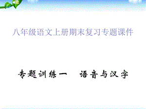 人教部编版八年级语文上册期末复习专题ppt课件全套.pptx